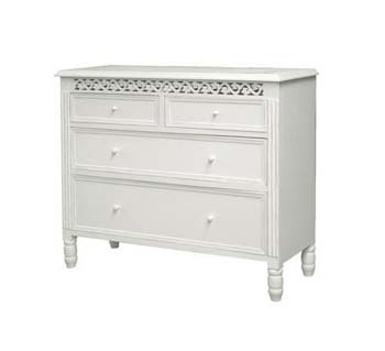 Furniture123 Zurich White 2 2 Drawer Chest