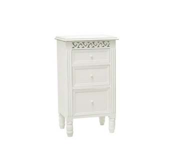 Furniture123 Zurich White 3 Drawer Bedside Chest - FREE NEXT