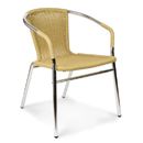 Alloy and Wicker Armchair
