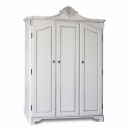 FurnitureToday Amore White Triple Wardrobe