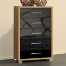 FurnitureToday Apollo 5 drawer chest black