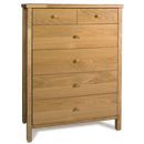 Atlantis Oak 6 drawer chest of drawers