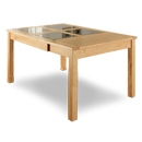 Atlantis Oak Square End Extension Dining Table