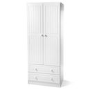 Avimore White 2 Drawer Wardrobe