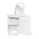 Avimore White 3 Drawer Dressing Table Set