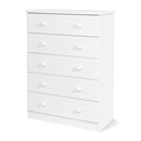 Avimore White 5 Drawer Chest