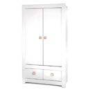 FurnitureToday Bari High Gloss White Wardrobe