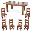 FurnitureToday Brooklyn Reclaimed Oak Extending Dining Set