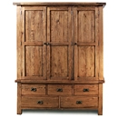 FurnitureToday Brooklyn Reclaimed Oak Triple wardrobe