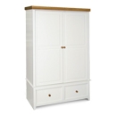 Capri Painted Pine 2 Door 2 Drawer Wardrobe