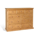 Chunky Pine 9 Drawer Chest