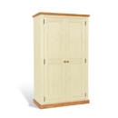 Chunky Pine Ivory Double Wardrobe