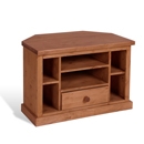 Chunky Pine Mocha Corner TV Unit