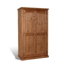 FurnitureToday Chunky Pine Mocha Double Wardrobe