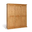 FurnitureToday Chunky Pine Triple Wardrobe