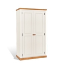 FurnitureToday Chunky Pine White Double Wardrobe