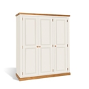 FurnitureToday Chunky Pine White Triple Wardrobe