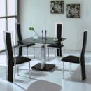 Concept Manhattan V01 Square black dining set 