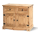 Corona Pine 2 Drawer 2 Door Sideboard