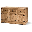 Corona Pine 3 Drawer 3 Door Sideboard