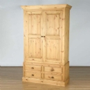 Cotswold Pine 4ft Four Drawer Wardrobe 