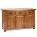 Cotswold Rustic Oak Large Sideboard