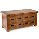 Cotswold Rustic Oak Storage Coffee Table