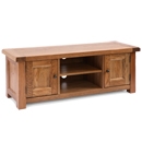 Cotswold Rustic Oak Wide TV Cabinet