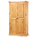 FurnitureToday Cottingham Solid Pine Double Wardrobe