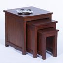 FurnitureToday Cube mahogany nest of tables