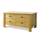 FurnitureToday Denver Low 4 Drawer Chest of Drawers