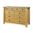 FurnitureToday Denver Oak 8 Drawer Chest of Drawers