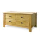 Denver Oak Low 4 Drawer Chest of Drawers