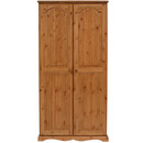 FurnitureToday Devon Pine all hanging double wardrobe