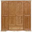 FurnitureToday Devon Pine quad wardrobe with 1 drawer