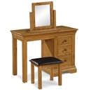 French Style Oak Dressing Table Set