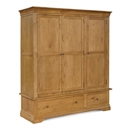 French Style Oak Triple Wardrobe