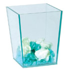 Glass waste paper bin