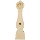 Gustavian cream painted grandfather clock