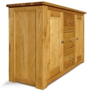 Hampton Oak 3 Drawer Sideboard