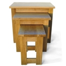 FurnitureToday Hampton Oak Nest of Tables