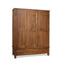 Havana Dark Oak Triple Wardrobe