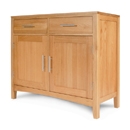 FurnitureToday Hereford Oak 2 Door Sideboard Base