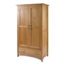 FurnitureToday Hereford Oak Ladies Wardrobe