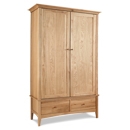 Hudson Oak Double Wardrobe