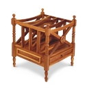 Island Solid Teak 1 Drawer Magazine Rack 