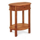 Island Solid Teak 1 Drawer Round Table