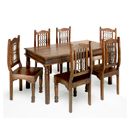 FurnitureToday Jali capsule dark Indian thacket large dining set