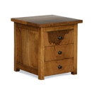 FurnitureToday Java Natural 3 Drawer Bedside Table