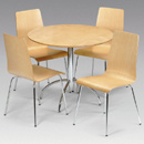 Julian Bowen Mandy maple chair dining set